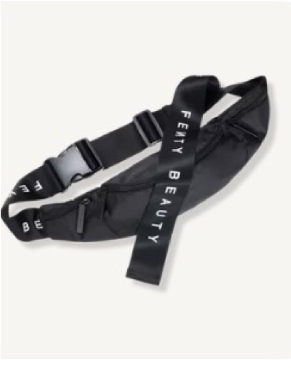 FENTY BEAUTY Black Logo Belt Bag with Adjustable Strap